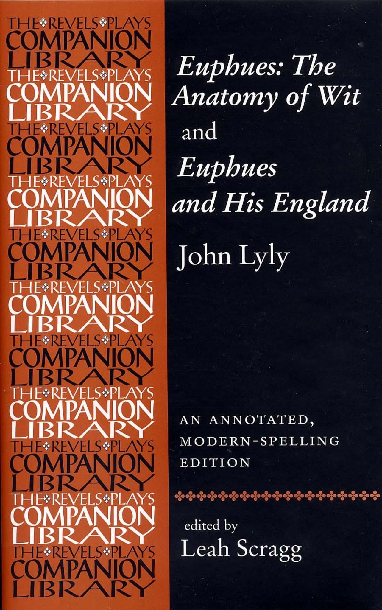 Cover image for Euphues: The Anatomy of Wit and Euphues and His England John Lyly ISBN 9780719064593